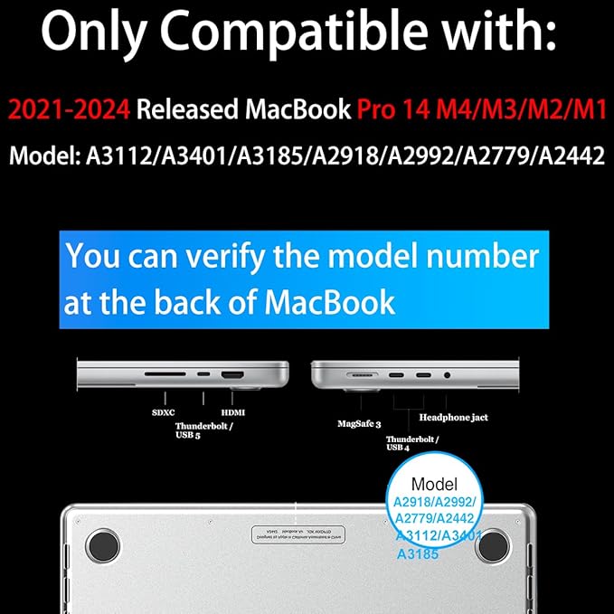 Teryeefi for M4 M5 MacBook Pro 14 inch Case 2025 2024 2023 2021 (M3 A2918 A2992 M2 A2779 M1 A2442 Pro/Max), Laptop Hard Shell Cover + Keyboard Cover for 14 inch Mac Pro, Abstract Pink Flower