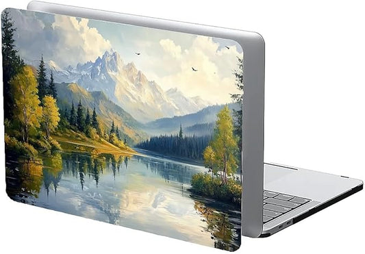 COTAIL Compatible with MacBook Air 13.3 13.6 Inch Case 2022 2021 2020 2019 Plastic Hard Shell Case Cover,13.3 Air (A1932/A2179/A2337), Mountains and Trees
