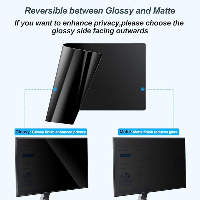 JEAPKA [2-Pack] 20 Inch Privacy Screen for Monitor Computer Screen Privacy Filter for 16:9 Widescreen Monitor Desktop PC Monitor Privacy Film Monitor Privacy Shield and Anti-Glare Protector