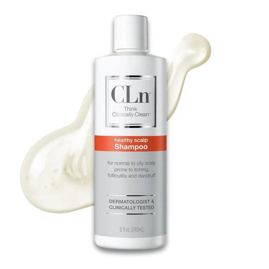 CLn® Shampoo - Clarifying Formula with Salicylic Acid, For Normal to Oily Scalp Prone to Folliculitis, Dandruff, Itchy & Flaky Scalp, Fragrance-Free & Paraben-Free, 8 fl. oz.