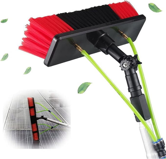 Window Cleaning Pole/Water Fed Telescopic Brush/Extendable Cleaner Conservatory Roof Suitable for Photovoltaic Panel CleaningTrucks Windows(50cm Brush 5m Pole)