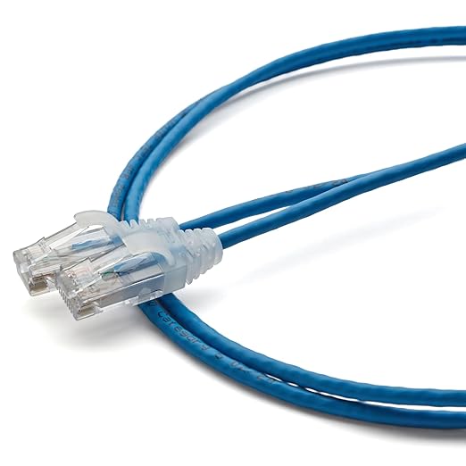 TRUECABLE Cat6 Component Rated Patch Cable, Unshielded (U/UTP), 3ft, Blue, 28AWG Stranded Pure Copper, Snagless 10G High-Speed Ethernet Cable, PoE++ 4PPoE 100W, UL Listed, RoHS-3, 1 Pack