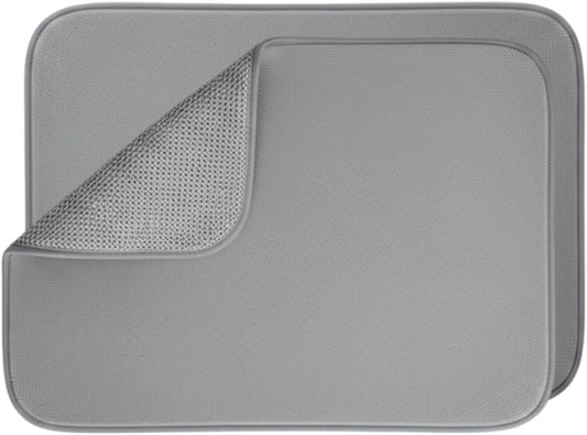Skiennix Dish Drying Mat - Super Absorbent Microfiber | 16" x 18", 2 Pack, Quick Dry & Machine Washable