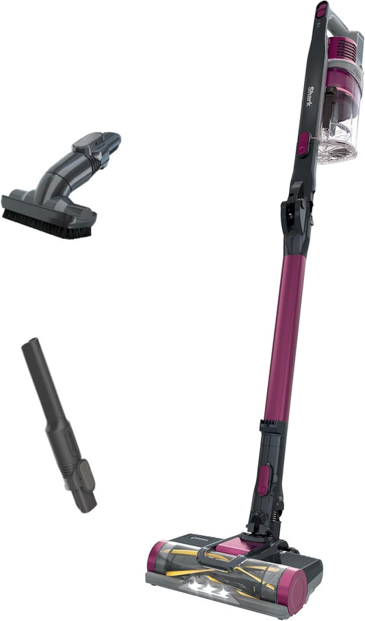 Shark IZ163H Cordless Stick Vacuum - Self-Cleaning Brushroll & HEPA Filter | Lightweight, 40-Min Runtime, Raspberry