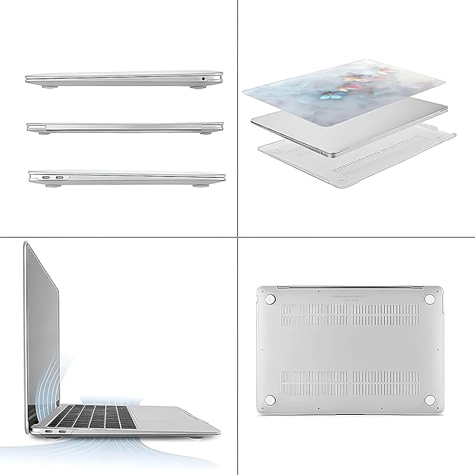 COTAIL Compatible with MacBook Air 13.3 13.6 Inch Case 2022 2021 2020 2019 Plastic Hard Shell Case Cover,13.3 Pro(A1706/A1708/A1989/A2159/A2289/A2338), Floral