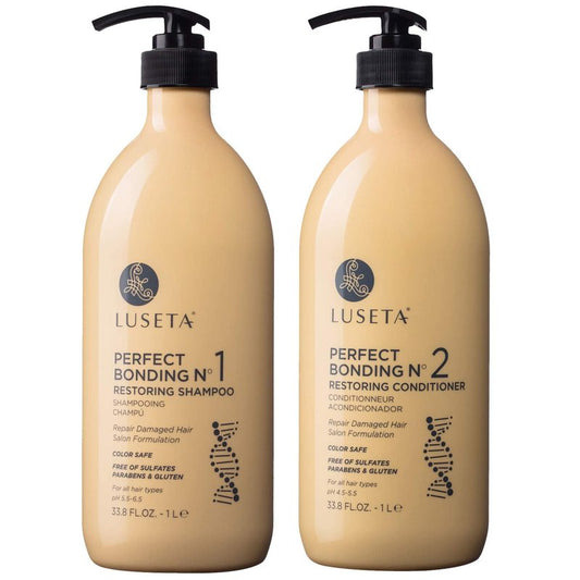 Perfect Bonding Restoring Shampoo & Conditioner Set - Bond Strengthening, Color Longevity | 2x33.8 oz, Sulfate & Paraben Free