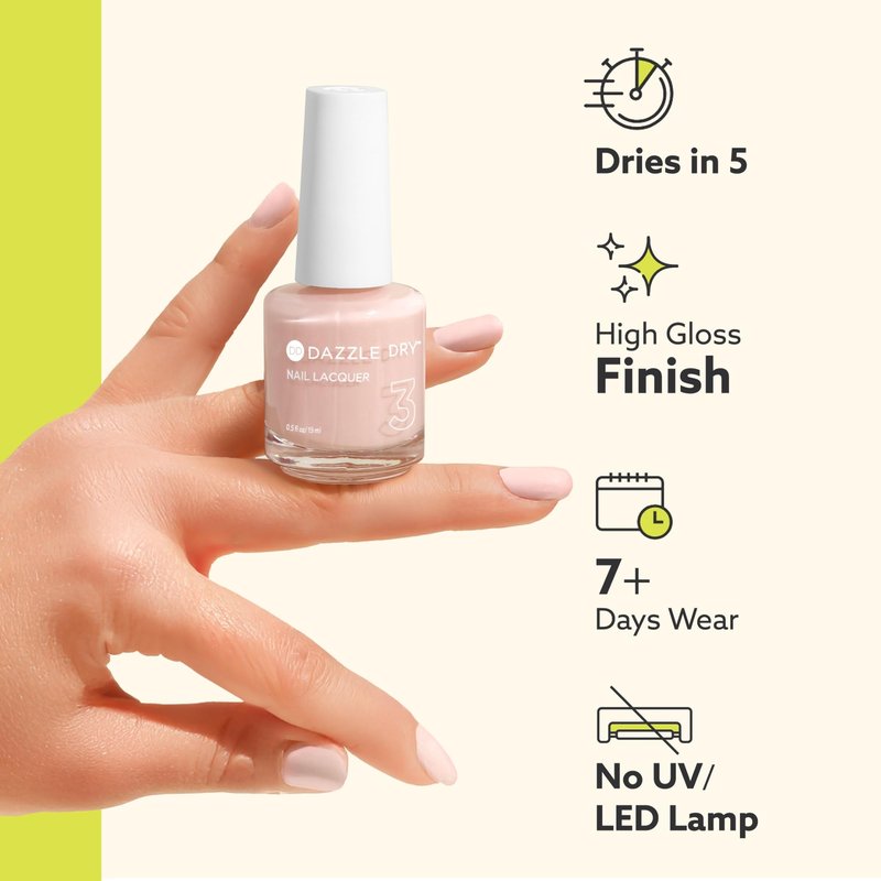 Dazzle Dry Nail Lacquer (Step 3) - Out N' About - A rose gold metallic. Full-coverage metallic. (0.5 fl oz)