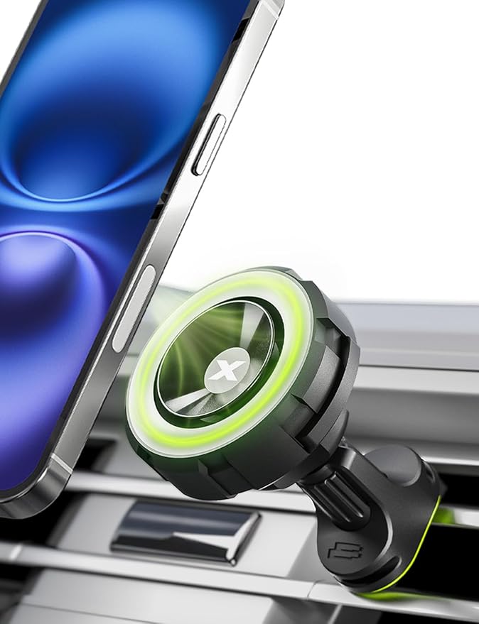 Bracketron Magnetic Car Mount for Cell Phone, MagAlign Max Car Vent Phone Mount【Strongest Magnetic+ Suction】, Vent Phone Mount for Car for iPhone 17 Pro Max 16 15 14 13 12 - MagSafe Car Accessories