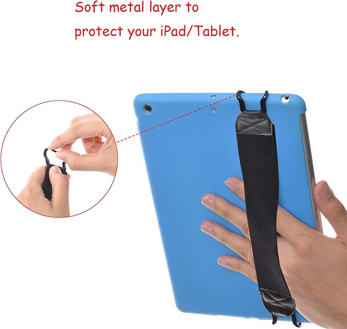 Gowjaw 2 Pack Tablet Hand Strap, Versatile Lightweight Finger Grip for 9-11 Inch Tablet, Kindle, iPad Pro/Air
