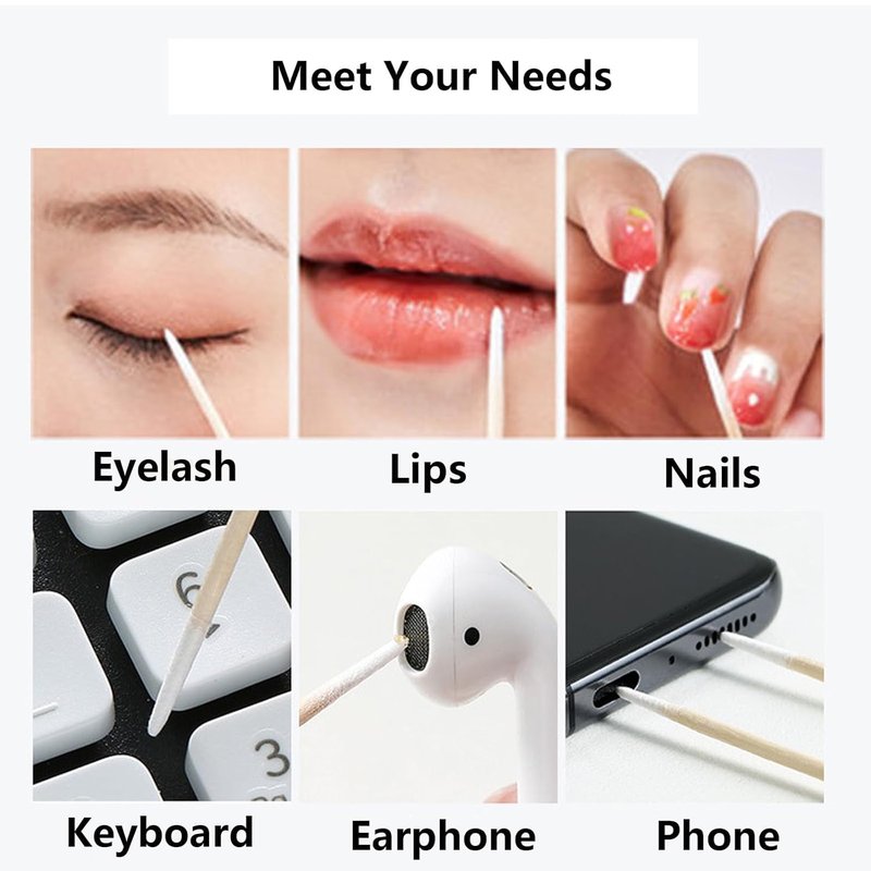 3500 pcs 4 Inch Pointed Cotton Swabs Precision Microblading Cotton Tipped