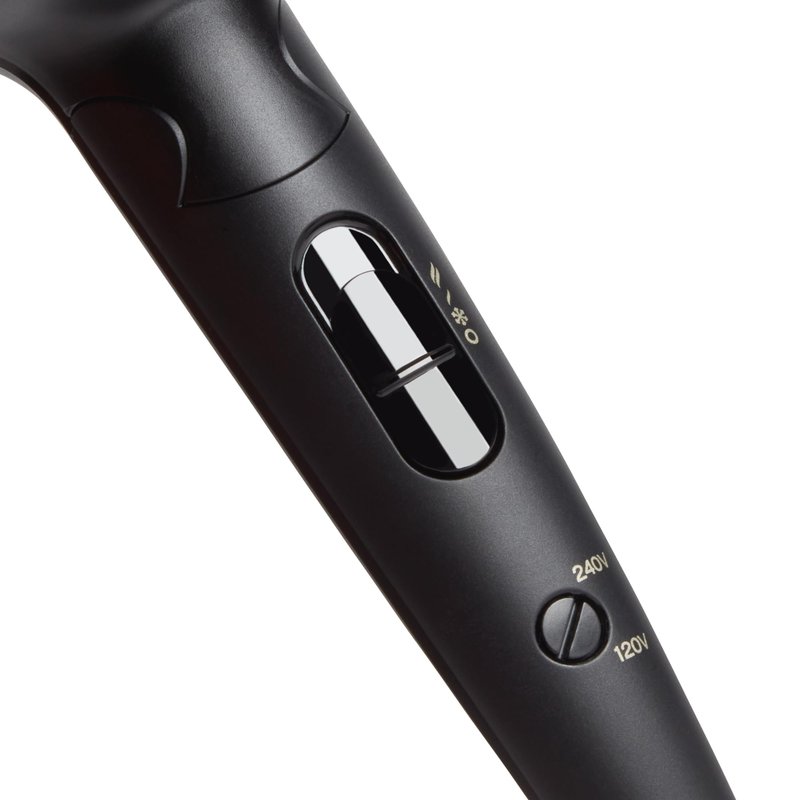 ghd Flight+ Travel Hair Dryer ― 1300w Professional Portable Hair Volumizer, Suitcase Friendly, Lightweight, Powerful, and Compact Blow Dryer with Luxurious Travel Case ― Black