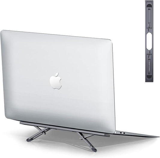 nediea Laptop Risers for Desk, 4 Adjustable Heights Laptop Stand, Keyboard Riser, Ergonomic Laptops Feet for Desk, Compatible with MacBook Air Pro, with Dell, with HP, More 10-15.6” Laptops