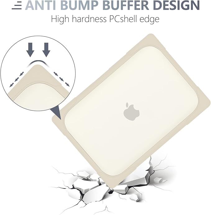 Batianda FlexStand Heavy Duty Case for MacBook Air 13.6 inch, Matte Khaki