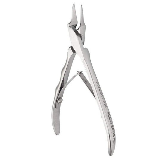 Staleks Podo 30 Podology Nippers for Ingrown Toenails – 18 mm Blades – Narrow Tips with Blunt Ends – Double Spring Design for Medical Pedicure
