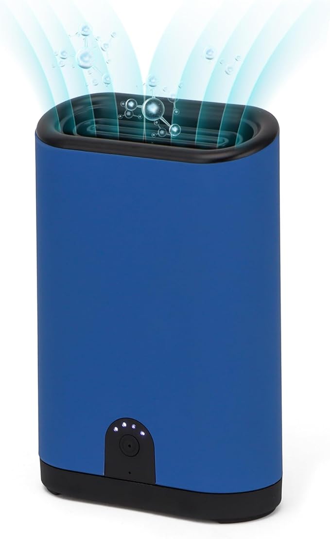 Uni-gifts Portable Ozone Generator Air Purifier – 5000mAh Rechargeable Battery Operated Odor Eliminator for Home Car Hotel Rooms Bathroom Kitchen Pets Shoes Smoke & Dust