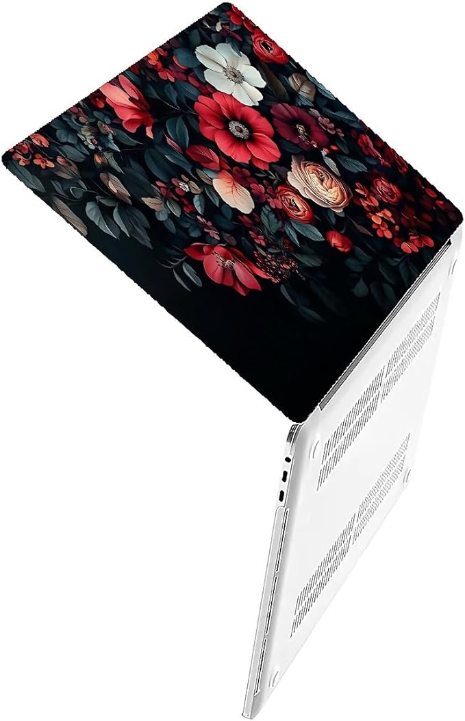 COTAIL Compatible with MacBook Air 13.3 13.6 Inch Case 2022 2021 2020 2019 Plastic Hard Shell Case Cover,13.3 Air (A1932/A2179/A2337), Dark Floral