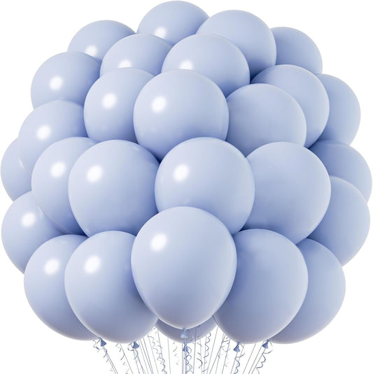 Voircoloria 12-Inch Dusty Blue Balloons - 66-Pack Slate Blue Latex for Weddings & Celebrations