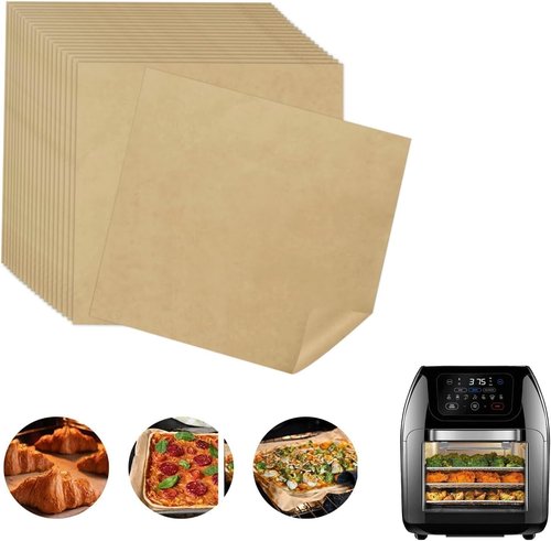 CHEFMAN Air Fryer Liners - Disposable Unbleached Parchment Paper, 200 PCS Non-Stick Square Sheets