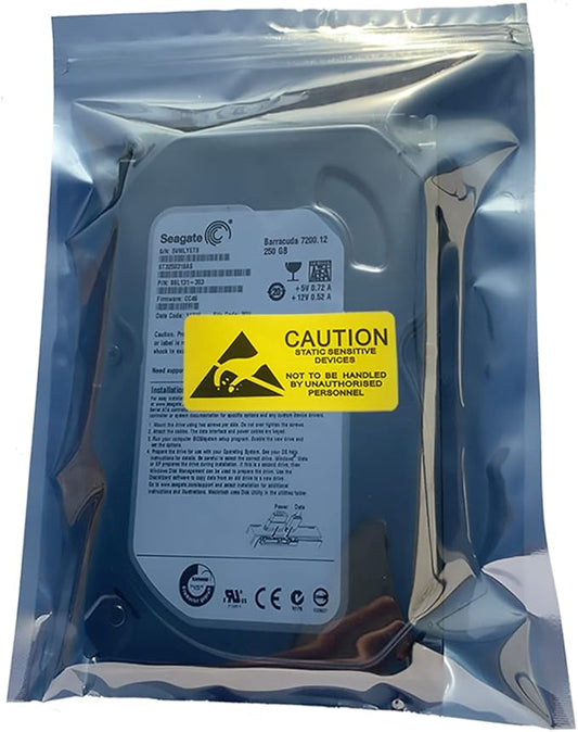 Daarcin 50pcs Anti Static Bags,5.9x7.87in/15x20cm Resealable ESD Bags for SSD HDD with 50pcs Labels, Anti-static Bag for 3.5'' Hand Drive or Varieties of Electronic Device