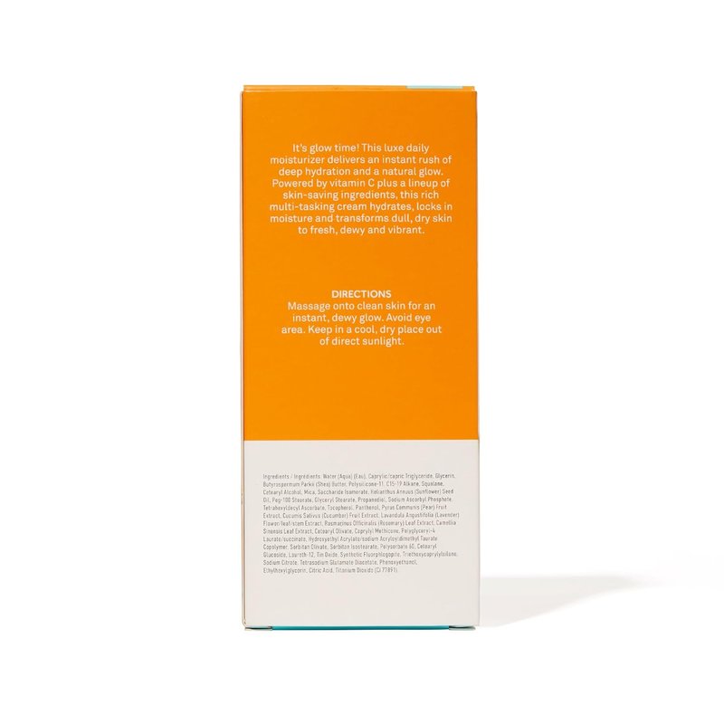 Bliss Glow Rush Vitamin C Daily Moisturizer - Brightening & Hydrating Formula with Vitamin E, Squalane & Shea Butter | 1.7 oz