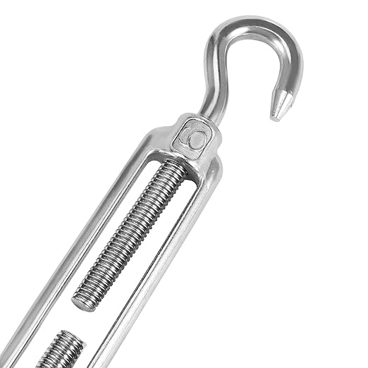 SEHOI 13 Pack M6 Turnbuckle Hook & Hook Turnbuckles, 304 Stainless Steel Turnbuckle, Heavy Duty Turnbuckle for Wire Rope Tension