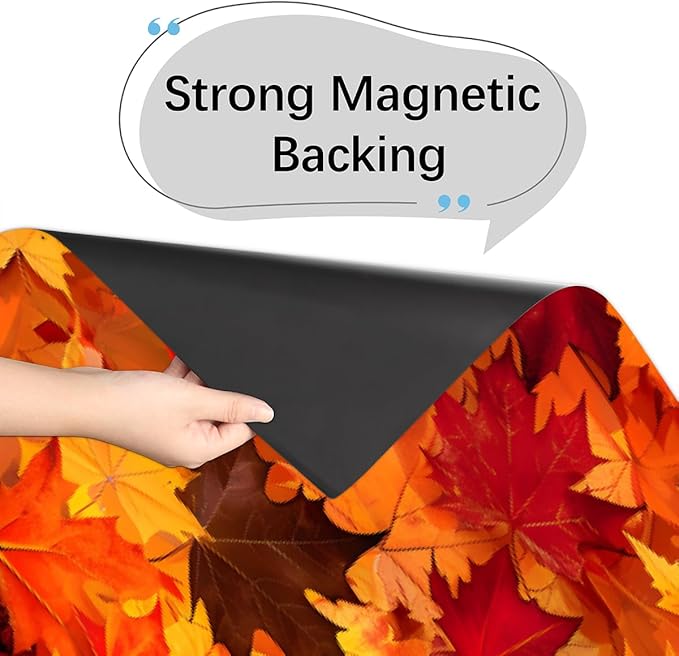 Autumn Gold Maple Leaves Dishwasher Magnet Cover for The Front Magnetic Dishwasher Door Covers Dish Washer Sticker Wrap Home Decorative Appliances Panel Decal Kitchen Decor 23" x 26" (Magnetic)