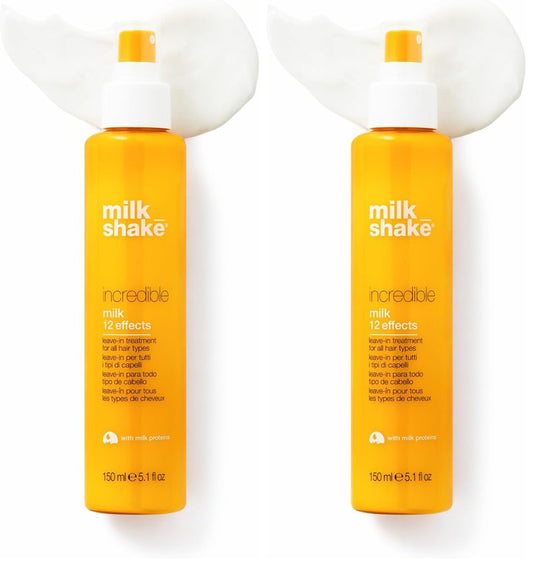 milk_shake Incredible Milk - Leave-In Hair Treatment for All Hair Types | Renews Detangles and Repairs Damaged Hairs | 5.1 fl oz (150 ml),(Pack of 2)