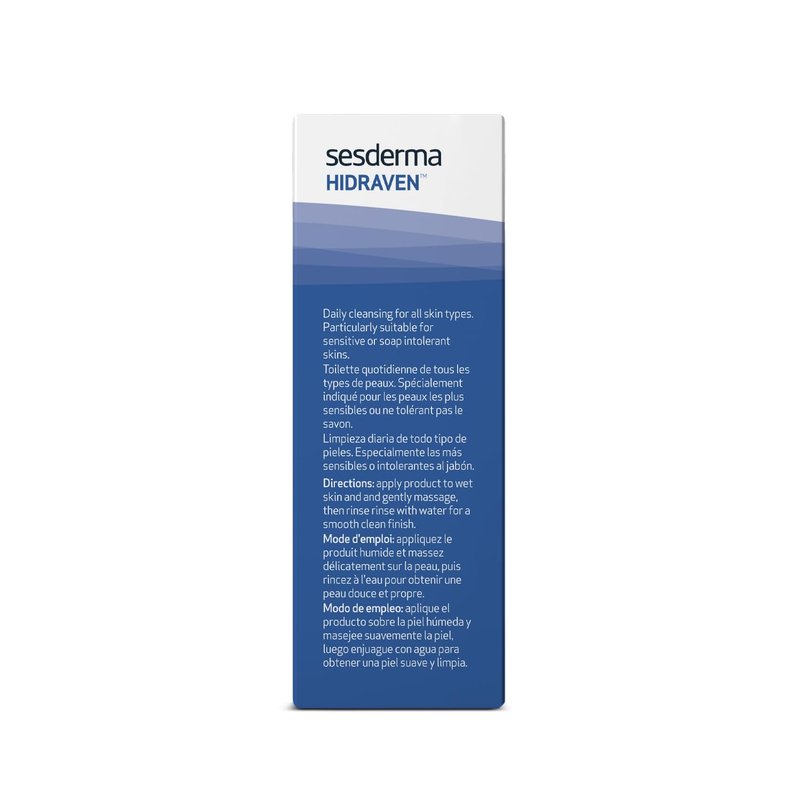 Sesderma HIDRAVEN Foamy Soap-Free Cream, Gentle Cleanser for Delicate Skin with Natural Plant Extracts, 10.14 fl oz