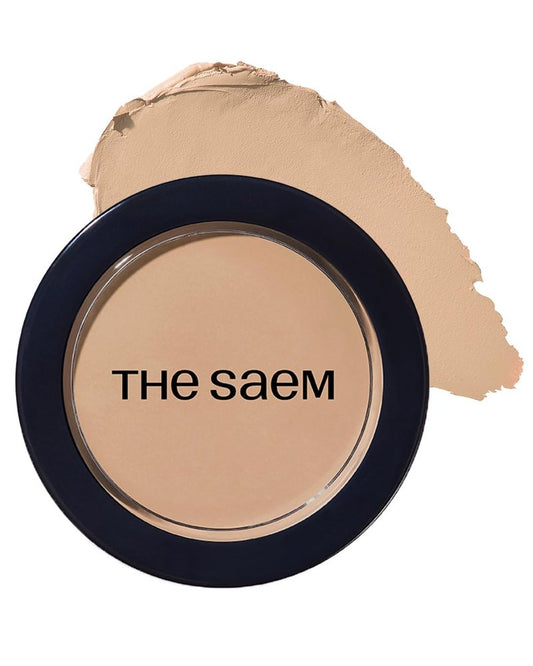 THESAEM Cover Perfection Pot Concealer 0.14oz - 01 Clear Beige for Fair to Medium Skin Tones - Single Pot Intensive Coverage Balm for Dark Circles, Blemishes & Imperfections - Korean Makeup
