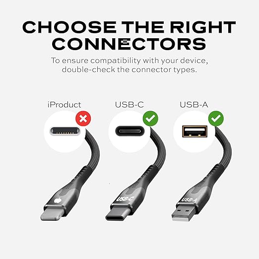 Statik MagStack USB to USB C Cable, Clutter-Free Magnetic Charging Cable, A to Type C Charger Fast Charging Phone Charger Cord, Compatible with iPhone, iPad & Android, 27W 6FT, 3-Pack