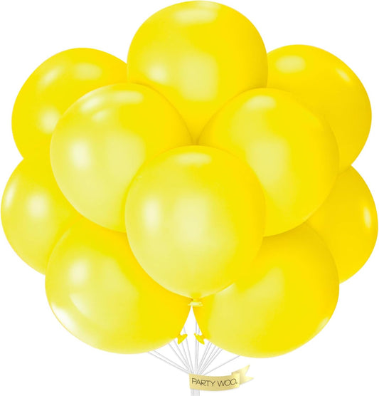 PartyWoo Yellow Balloons - 20pcs 18 Inch Latex Helium Balloons for Birthday & Baby Shower Decor