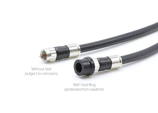 THE CIMPLE CO Coax Weather Boots for F Connectors - Rubber Boots for Ground Blocks, Splitters, or Other F81 Connections - Water-Tight Seal Protects Coaxial Cable Couplers from Weather - 50 Pack