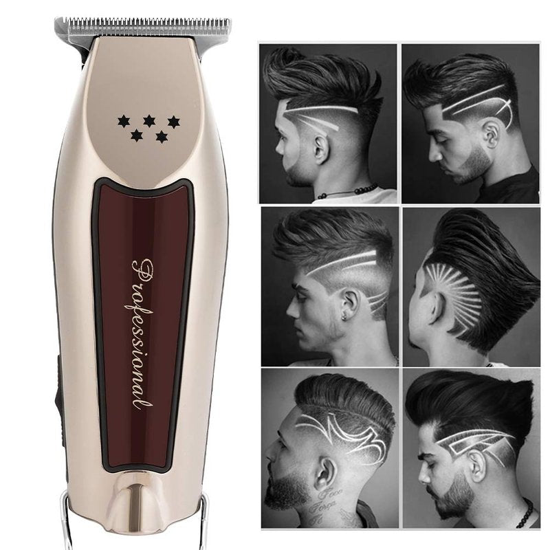 Professional Electric Hair Clipper Rechargeable Adjustable Hair Cutting Machine(US Plug 100-240V)