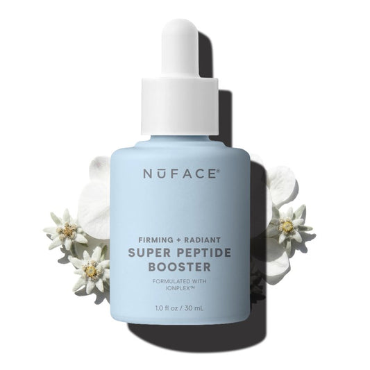 NuFACE Super Peptide Booster Face Serum - Skin Firming Peptide Serum for Fine Lines and Wrinkles - IonPlex Skin Care to Smooth, Hydrate & Enhance your NuFACE Microcurrent Facial Device Results (1 oz)