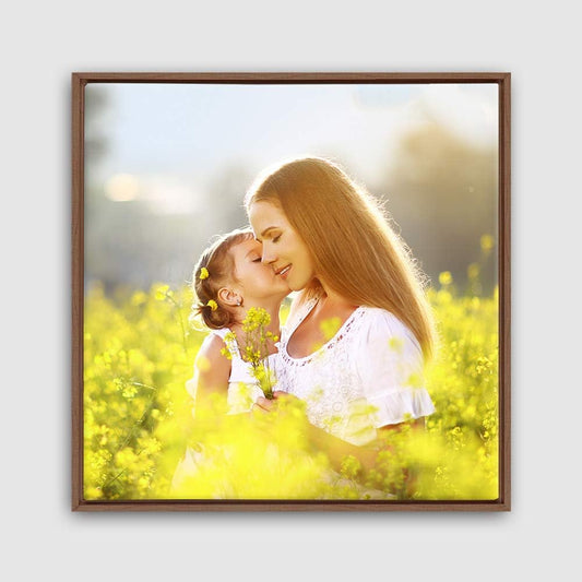 wall26 Framed Canvas Wall Art - Custom Home Decor for Living Room & Bedroom | 24"x24", Natural Frame