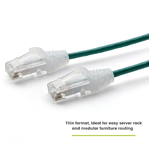 TRUECABLE Cat6 Component Rated Patch Cable, Unshielded (U/UTP), 6in, Green, 28AWG Stranded Pure Copper, Snagless 10G High-Speed Ethernet Cable, PoE++ 4PPoE 100W, UL Listed, RoHS-3, 5 Pack