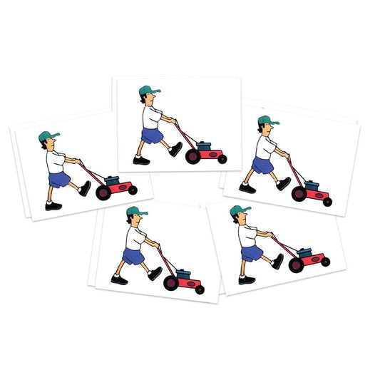 Lawnmower Man Temporary Tattoos/Pack of 10 / Prank Novelty Tattoos/Removable