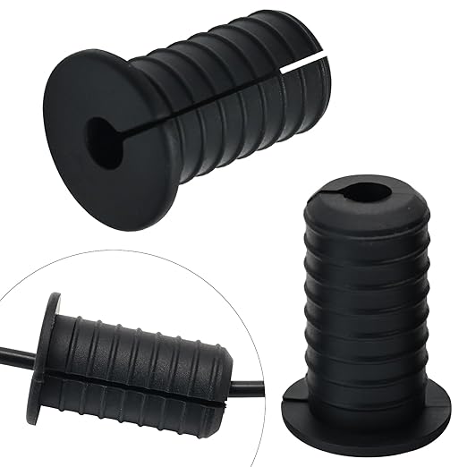 EASYEAH 2pc Starlink Cable Grommet 3/4" Silicone Anti-Slip Wall Hole Pass Through Split Cable Bushings for TV Wire Ethernet Cord, Starlink Cable Routing Kit Accessories,38mm/1.5"Ht, Black