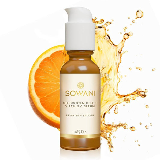 SOWANI Gentle Vitamin C Serum – Brightening & Hydrating with Citrus Stem Cells and Chamomile, Safe for Rosacea & Sensitive Skin, 1oz