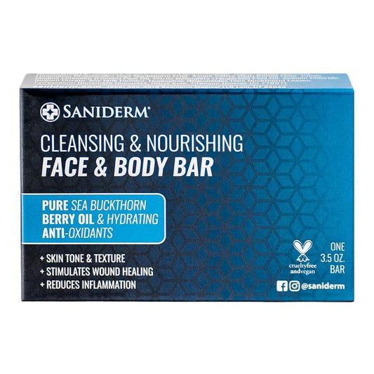 Saniderm Face & Body Bar, Cleansing Soap with Citrus Scent (3 Bars) – Hydrates and Heals Tattoos With Nourishing Sea Buckthorn Oil + Omega 7