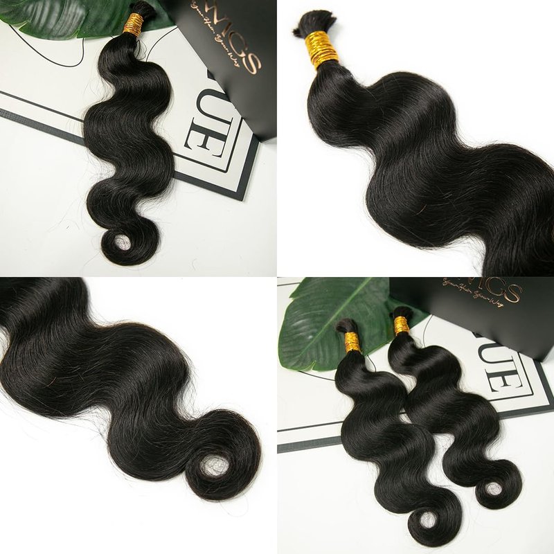 YWIGS Body Wave Human Braiding Hair for Boho Braids 50G No Weft Virgin Human Hair Bulk Human Hair for Braiding 20inch
