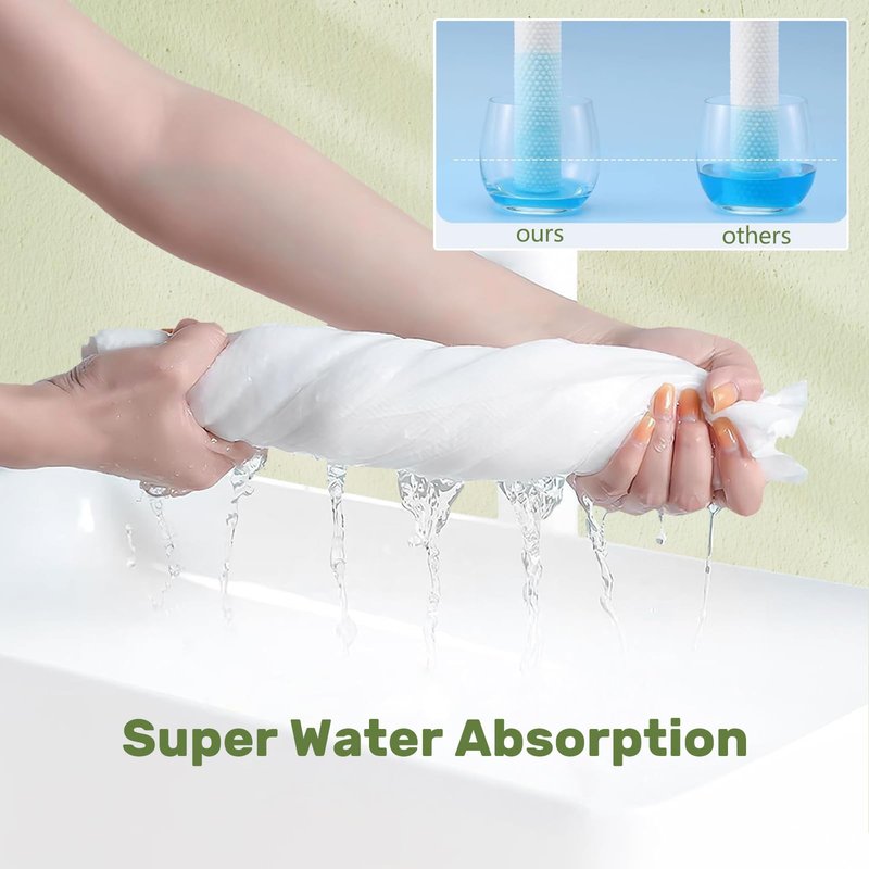 rngwaper Disposable Hair Drying Towels, 100 Count Super Absorbent Large Luxury, Salon & Spa Camping Trips for Hair, Face, Body Use（16" x 31.5"）