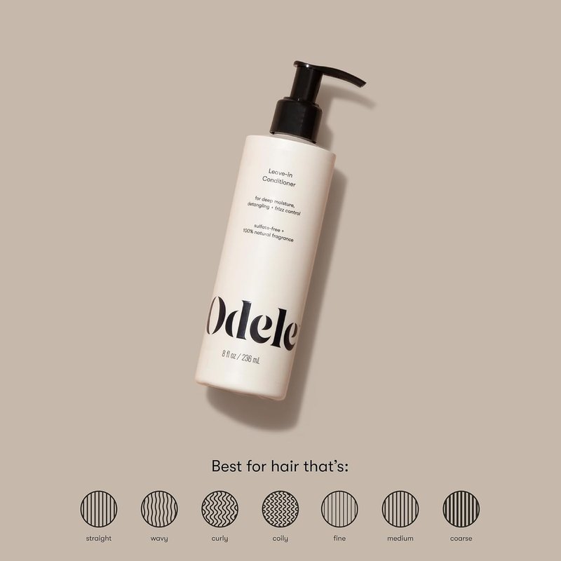 Odele Vegan Leave-In Conditioner - Deep Moisture & Frizz Control for All Hair Types | 8 fl oz (2-Pack)
