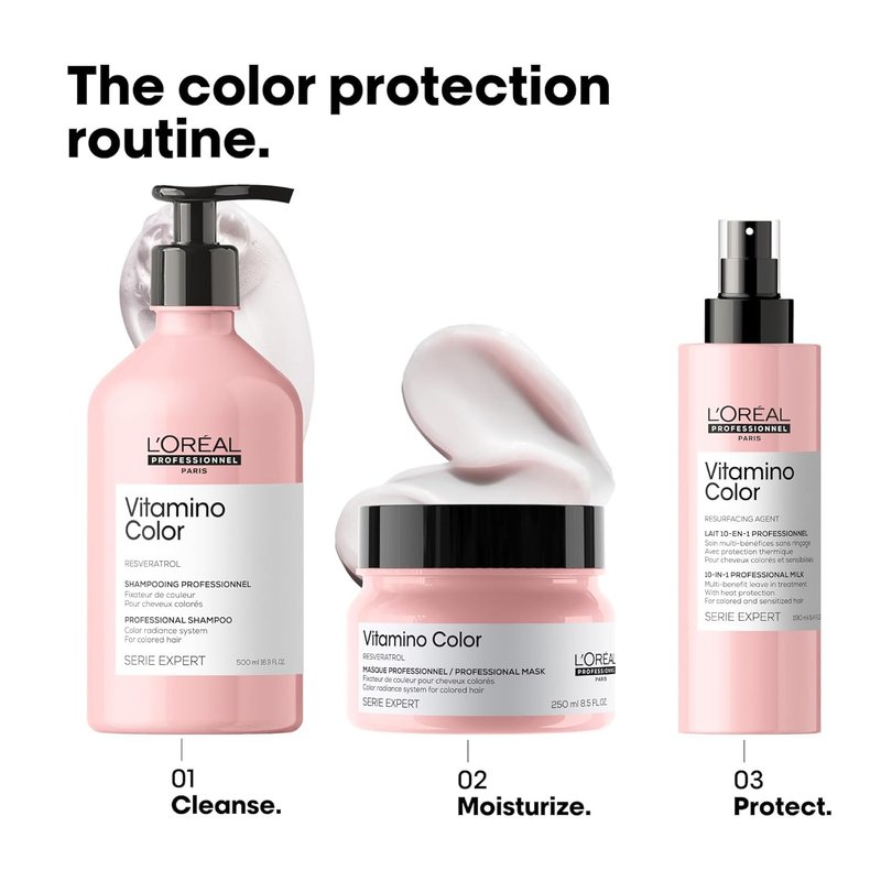 L'Oréal Professionnel Paris Vitamino Color Hair Mask - Protects & Preserves Hair Color, Enhances Shine & Vibrancy, Moisturizes & Detangles