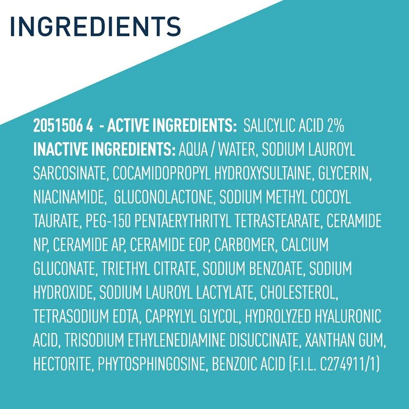 CeraVe Acne Treatment Face Wash - Salicylic Acid Cleanser with Clay & Niacinamide | 8 Ounce