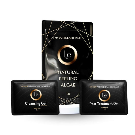 LE WALK Single-Dose Face and Body Peel – 3-Step Exfoliation Kit with Natural Algae | Skin Renewal in 7 Days | Includes Cleansing Gel and Post-Treatment Gel