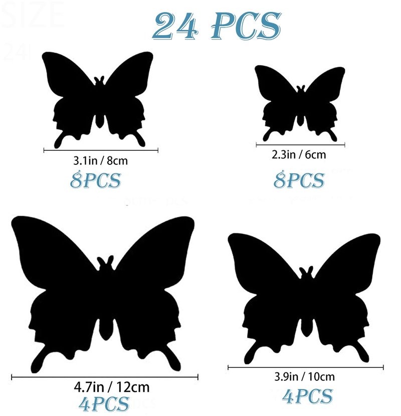 OPSEAM Butterfly Wall Decor 24/48 PCS, 3D Butterflies Stickers for Party Decorations with Magnets(Pink, 24)