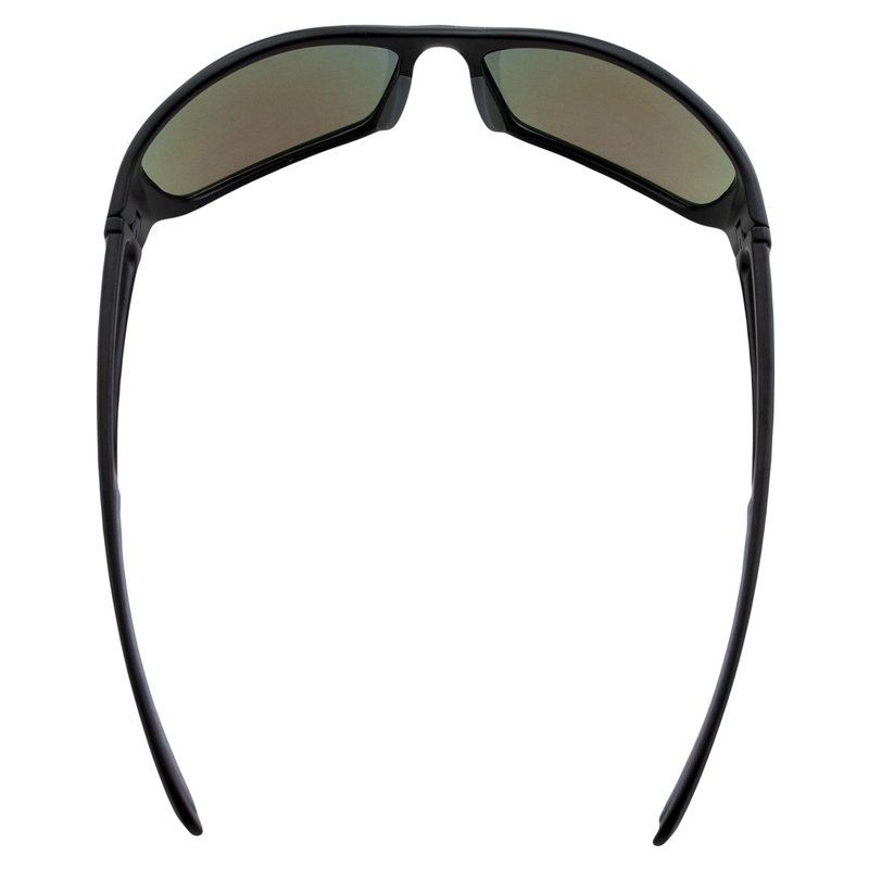 Optic Edge Overdrive Sports & Motorcycle Sunglasses for Men or Women w/Black Frame & Ice Blue Mirror Lens