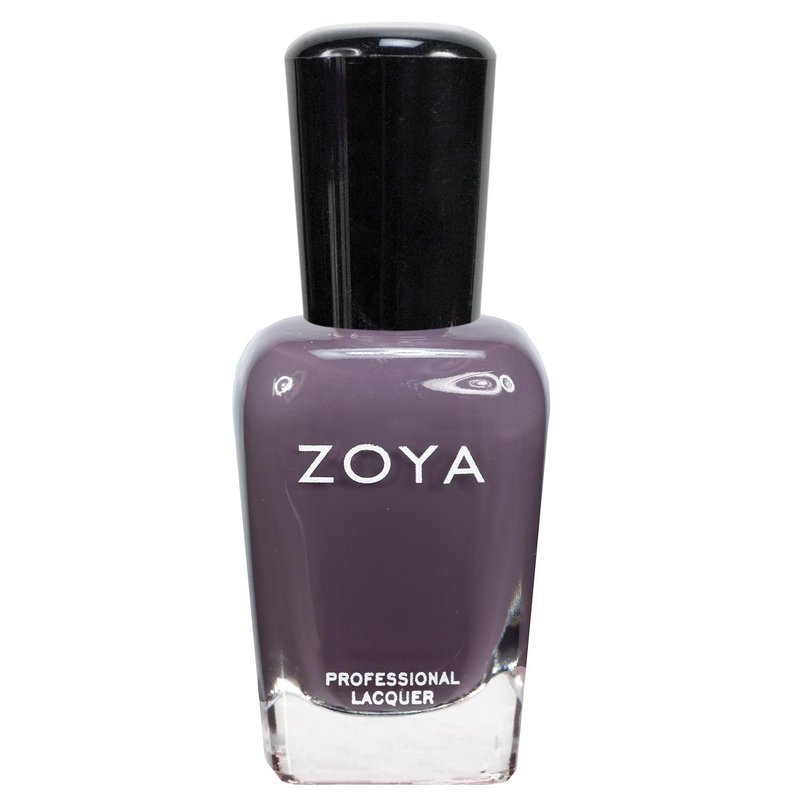 ZOYA Petra Nail Polish, Dark Smoky Dusky Gray Cream Polish with Purple Undertones, Cool-Tone Vampy Color, Big10Free Vegan, 0.5 fl oz