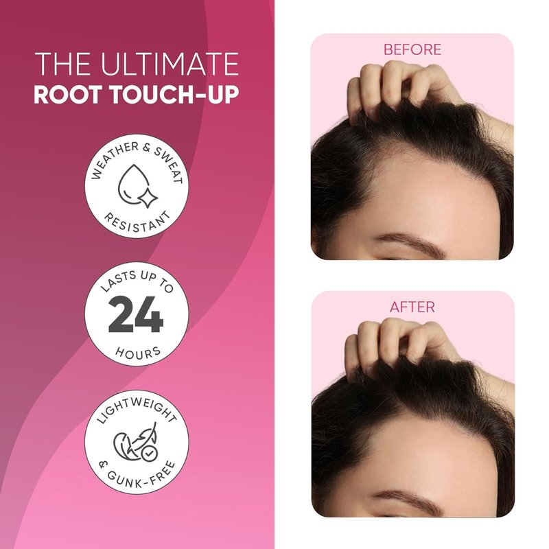 Hairline Powder Instantly Conceals Hair Loss, Root Touch Up Hair Toppers for Women & Men, Hair Fibers for Thinning Hair, Root Cover Up, Stain-Proof 24 Hour Formula (Medium Blonde)